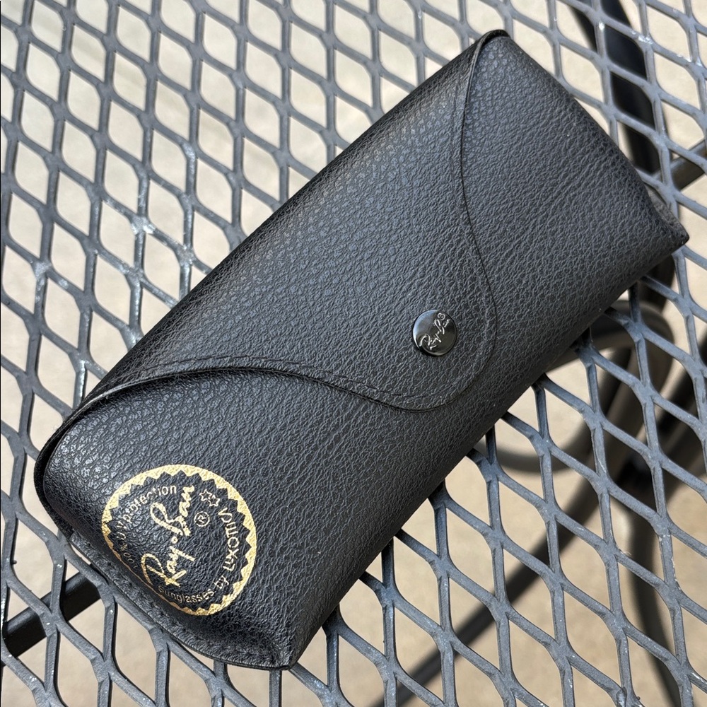 Ray-Ban Textured Black Soft Sunglasses Case with Gold Logo